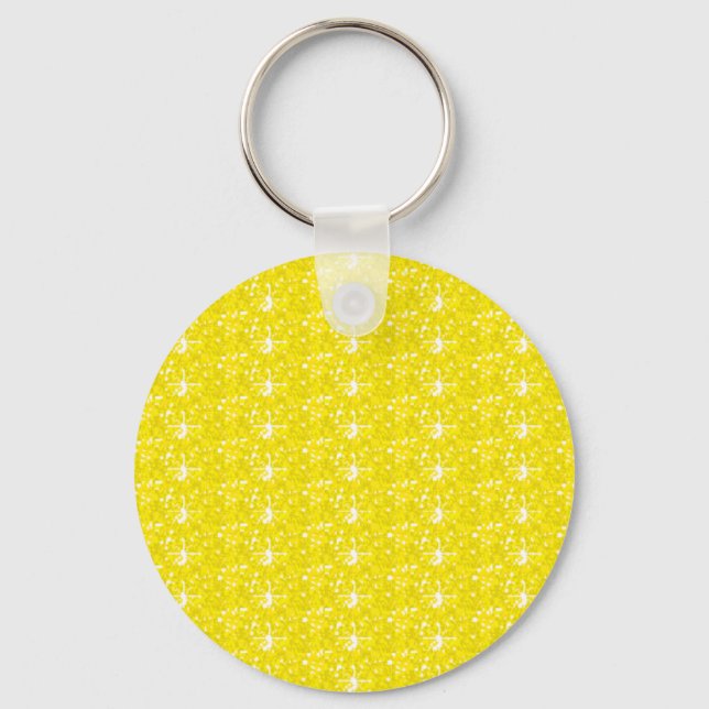 Porte-clés Parties scintillant jaune porte - clé (Recto)
