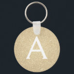 Porte-clés Parties scintillant Or de luxe et Monogramme étinc<br><div class="desc">Parties scintillant de luxe Gold Faux et Porte - clé élégant. Ces Porte - clés peuvent être customisés pour inclure votre nom initial et prénom et sont une douche de mariée parfaite,  une fête de bachelorette ou une fête d'anniversaire.</div>