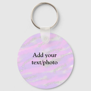 Porte-clés Parties scintillant pastel simple coloré ajouter v