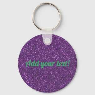 Porte-clés Parties scintillant pétillante violette personnali