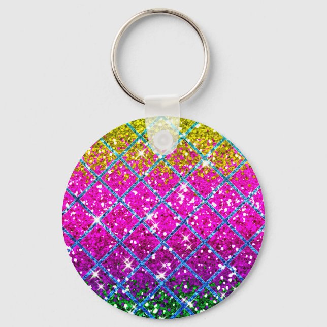 Porte-clés Parties scintillant pourpre Snakeskin (Recto)