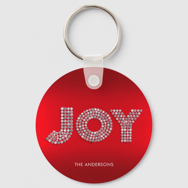 Porte-clés Parties scintillant Sparkle Diamond Christmas JOY  (Recto)