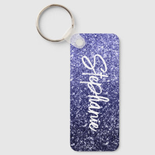 Porte-clés Parties scintillant Sparkly Luxury Navy Blue Ombre