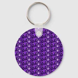Porte-clés Parties scintillant violet porte - clé