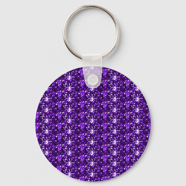Porte-clés Parties scintillant violet porte - clé (Recto)