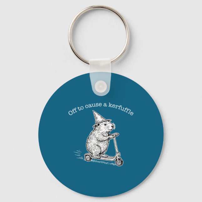 Porte-clés Partir pour causer une agitation Drôle de Capybara (Recto)