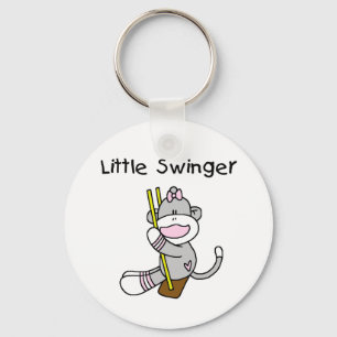 Porte-clés Partouzeur de fille de singe de chaussette petit