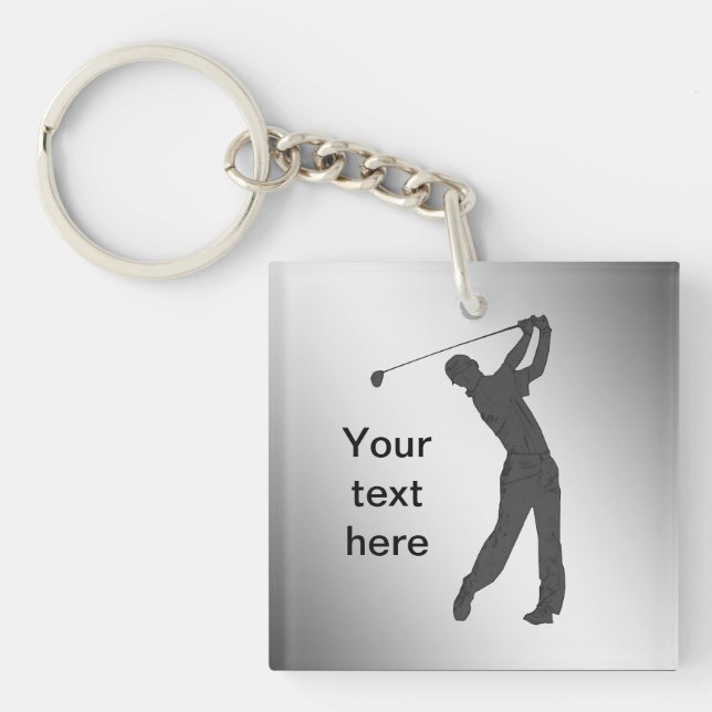 Porte-clés Partouzeur de golf personnalisable (Devant)