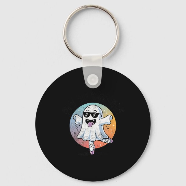 Porte-clés Pas De Boo Ree Funny Ghost Danse Ballet Halloween (Recto)