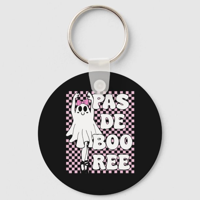 Porte-clés Pas De Boo-ree Funny Retro Ballet Ghosts Halloween (Recto)