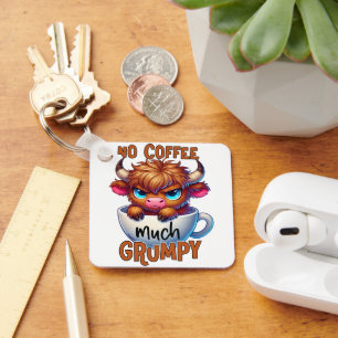 Porte-clés Pas de café beaucoup grincheux 
