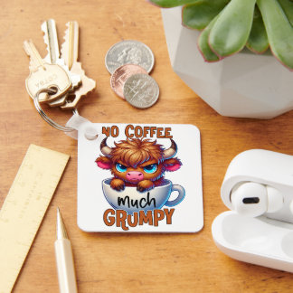 Porte-clés Pas de café beaucoup grincheux 