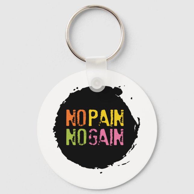 Porte-clés Pas de douleur ni gain (Recto)