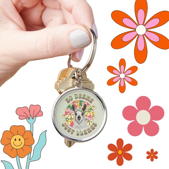 Porte-clés Pas de drame juste Llamas - mignonne Boho Llama (Créateur téléchargé)