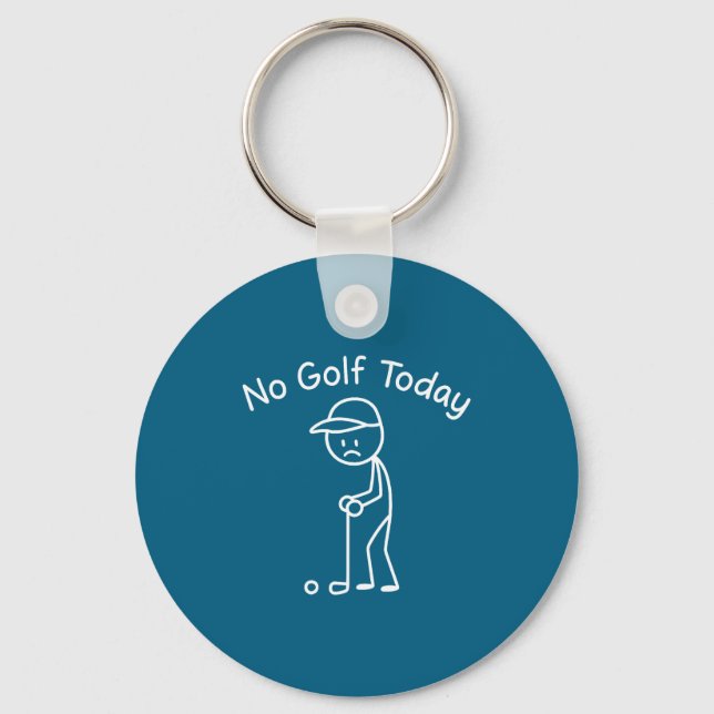 Porte-clés Pas de golf aujourd'hui Funny Sad Stickman Golfing (Recto)