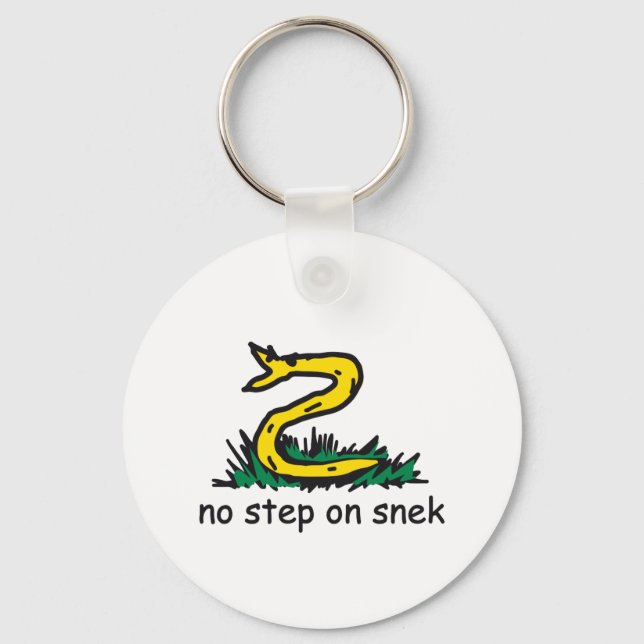 Porte-clés Pas de pas sur les mèmes de serpent Gadsden parodi (Recto)