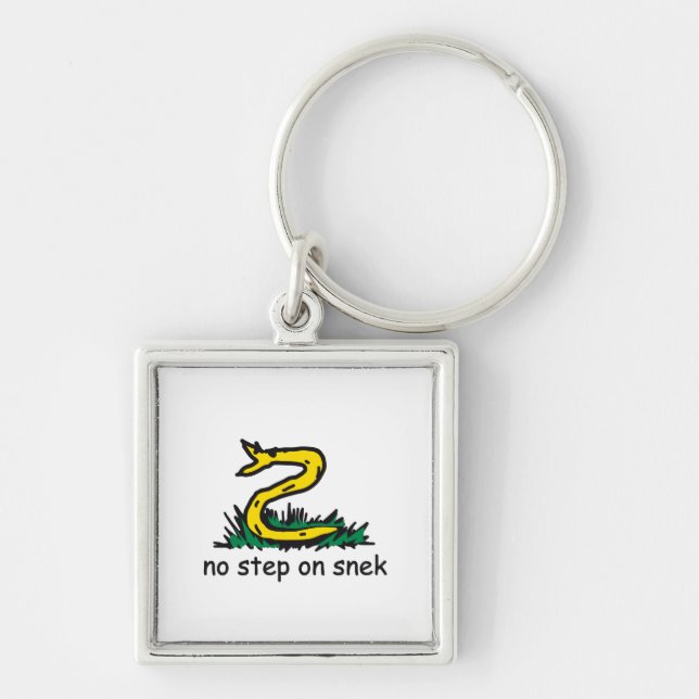 Porte-clés Pas de pas sur les mèmes de snek Gadsden parodie S (Devant)
