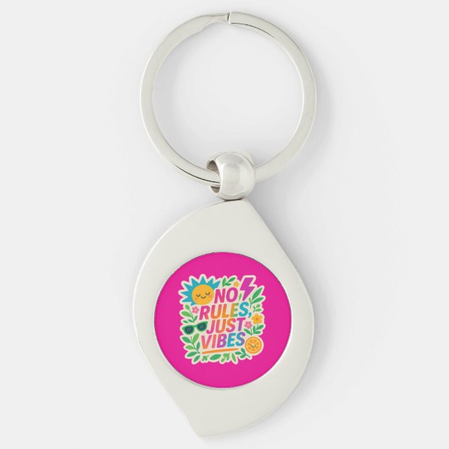 Porte-clés Pas de règles Vibes - Neon Gradient Kawaii-Punk Ty (Devant)