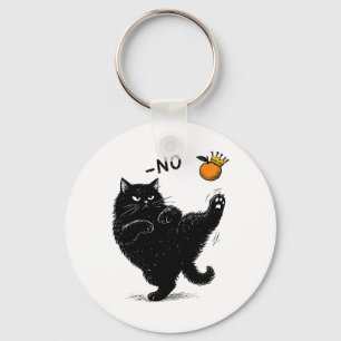 Porte-clés Pas De Rois En Amérique Chat Noir Drôle Mème Polit