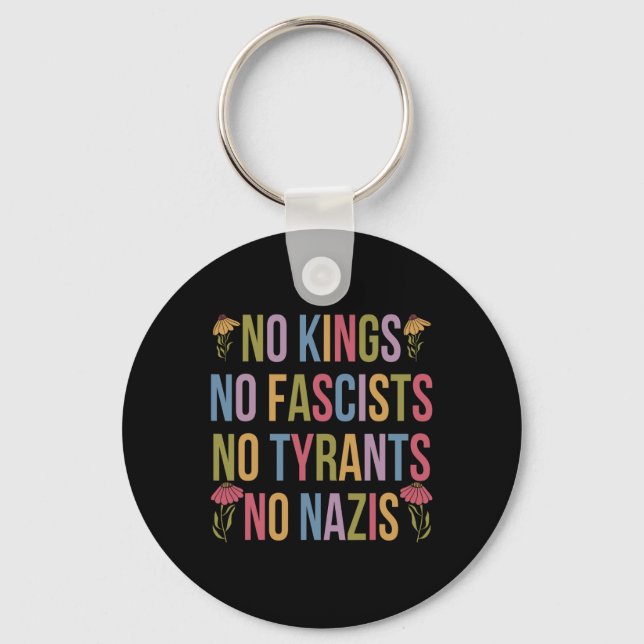 Porte-clés Pas De Rois En Amérique Pas De Fascistes Nous Peup (Recto)