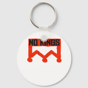 Porte-clés Pas de rois Protestation Graphique Couronne Grunge