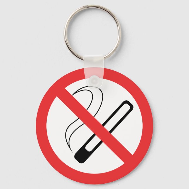 Porte-clés Pas de signe anti-tabac (Recto)