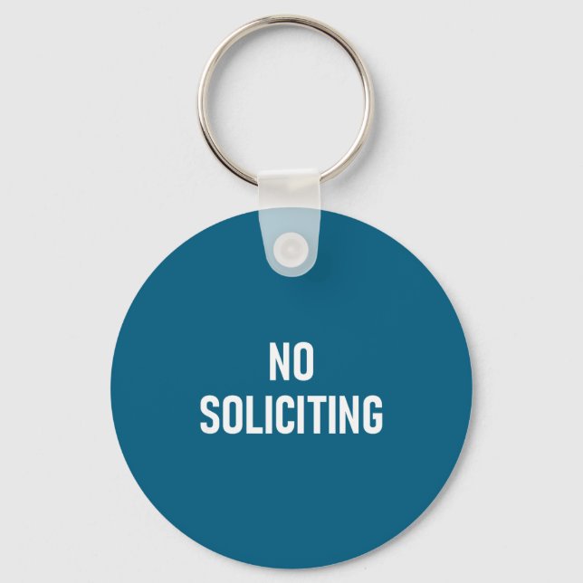 Porte-clés Pas de sollicitation, Drôle, Blagues, Sarcastique  (Recto)