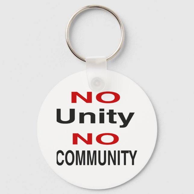 Porte-clés Pas d'unité ni de communauté (Recto)
