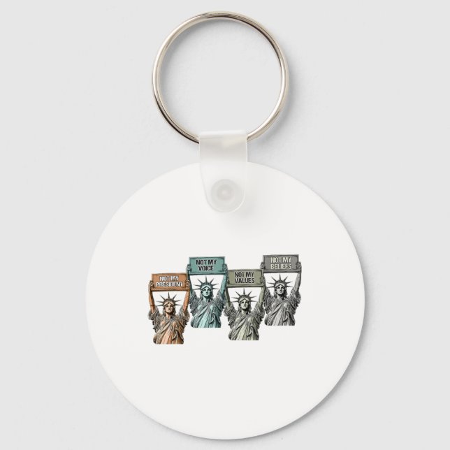 Porte-clés Pas Mon Président Pas Ma Voix Pas Mes Valeurs Pas  (Recto)