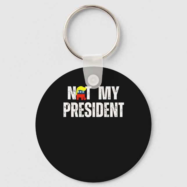 Porte-clés Pas mon président Trump 2025 (Recto)