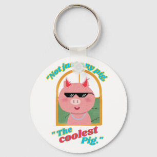 Porte-clés Pas n'importe quel cochon, le cochon le plus cool