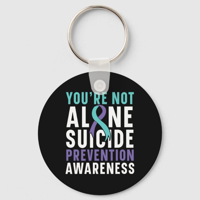Porte-clés Pas seule Dépression Prévention Suicide Sensibilis (Recto)