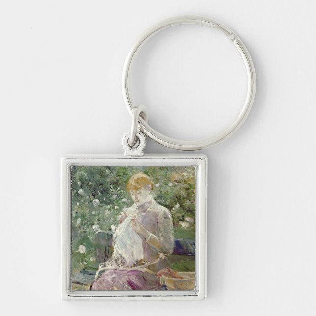 Porte-clés Pasie cousant dans le jardin de Bougival, 1881 (Devant)