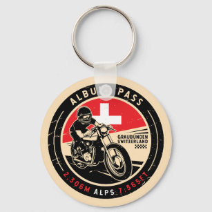 Porte-clés Passe Albula   Suisse   Motorcycle