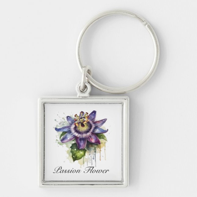 Porte-clés Passionné Purple Passion Fleur (Devant)