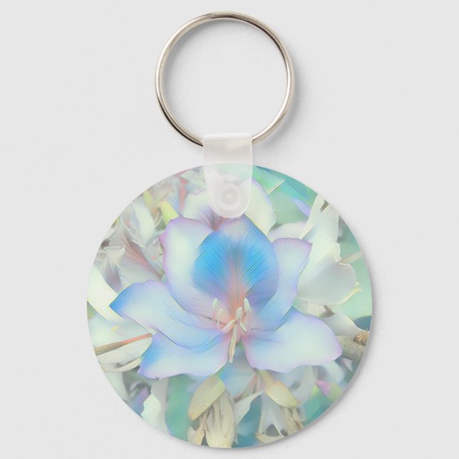 Porte-clés Pastel Blue Blossom (Recto)