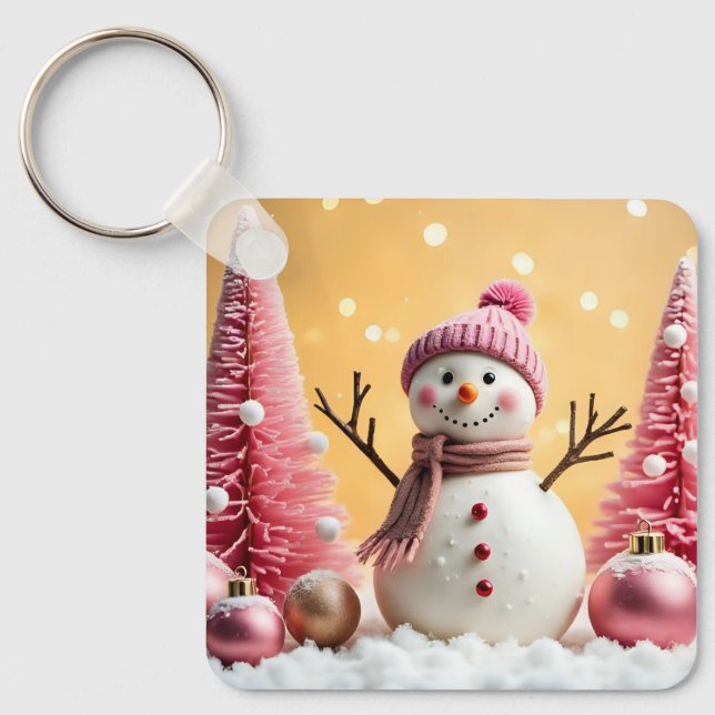 Porte-clés Pastel Christmas - Aluminum Keychain (Recto)