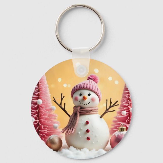 Porte-clés Pastel Christmas, Aluminum Keychain (Recto)