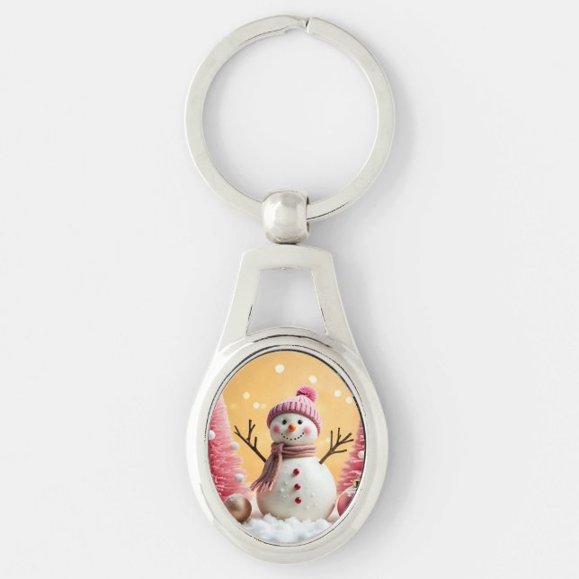 Porte-clés Pastel Christmas - Metal Keychain (Devant)