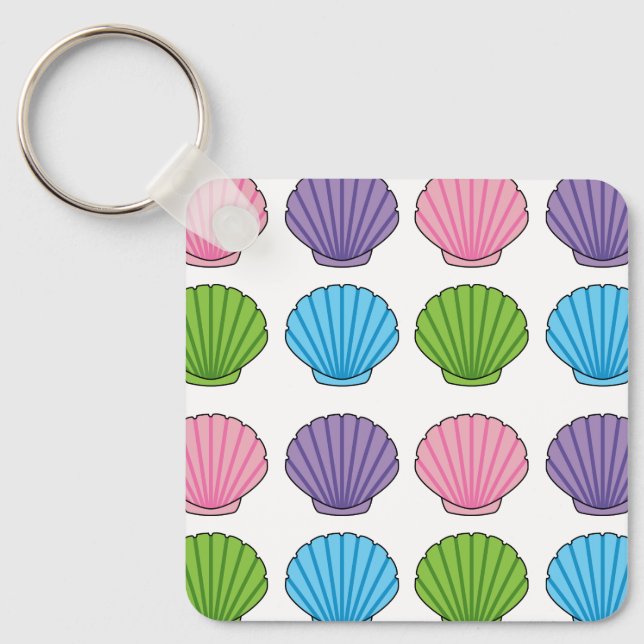 Porte-clés Pastel Colorful Seashell Pack (Recto)