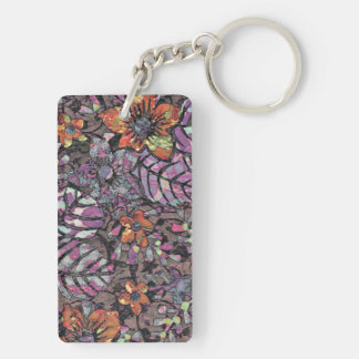 Porte-clés Pastel Colours motif floral art numérique romantiq