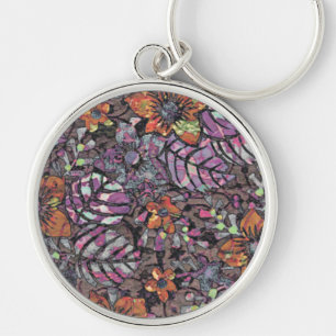 Porte-clés Pastel Colours motif floral art numérique romantiq