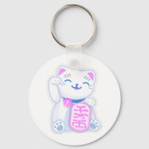 Porte-clés pastel de neko de maneki