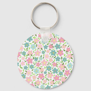 Porte-clés Pastel Ditsy Floral Shabby Chic Coquette