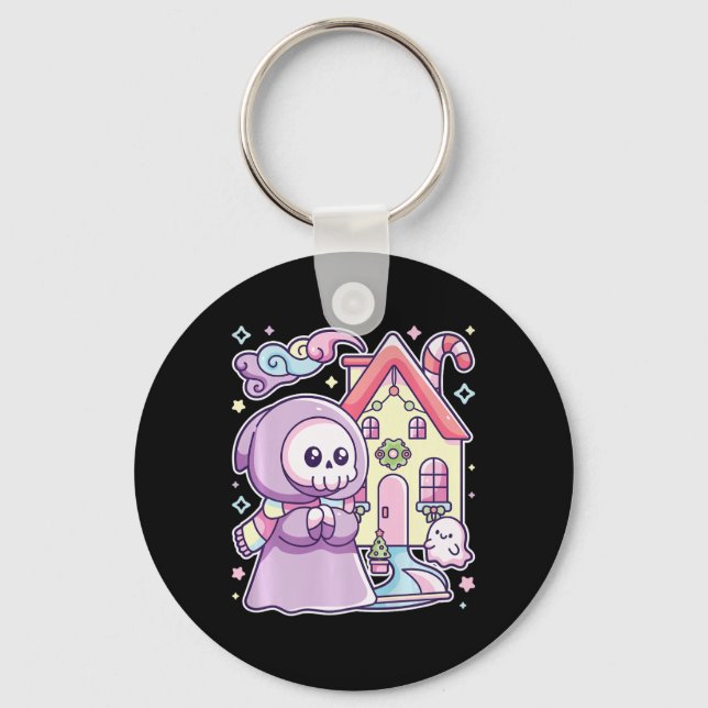 Porte-clés Pastel Goth Grim Faucheuse Xmas Halloween Facile C (Recto)