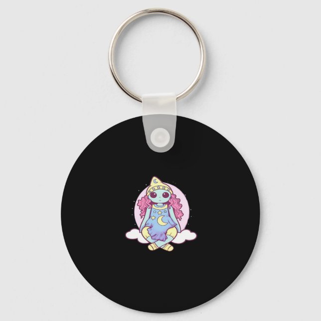 Porte-clés Pastel Goth Whimsigoth Clown Ragdoll (Recto)