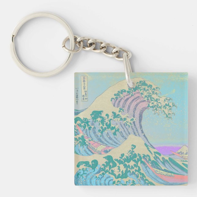 Porte-clés pastel Grande Vague (Devant)