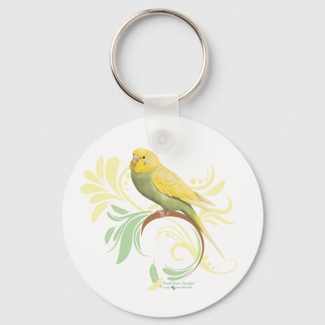 Porte-clés Pastel Green Parakeet (Recto)