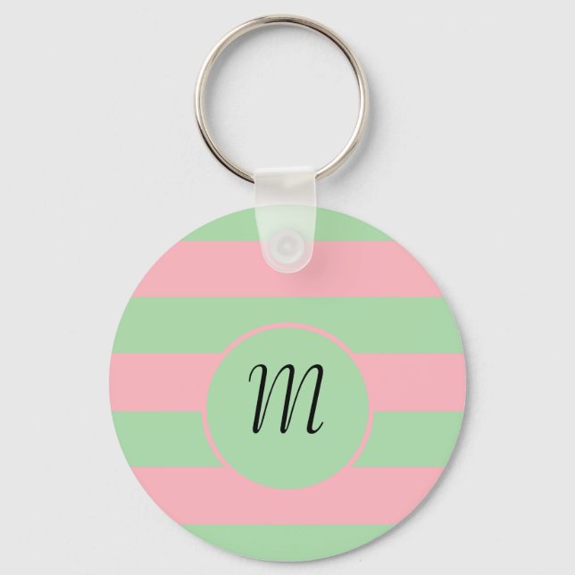 Porte-clés Pastel vert et rose (Recto)