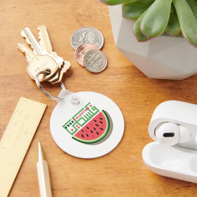 Porte-clés pastèque PALESTINE GRATUIT (Bureau)